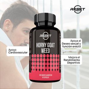 Reset Nutrition | Horny Goat Weed | Male Potency Supplement with Horny Goat Weed | 60 Capsules | Made in USA