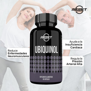 UBIQUINOL | Q10 | HIGH PRESSURE | ANTIOXIDANT | 60 CAPSULES | RESET NUTRITION | MADE IN USA