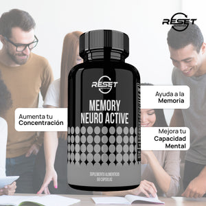 MEMORY NEURO ACTIVE | CONCENTRATION AND MEMORY | 60 CAPSULES | RESET NUTRITION | MADE IN USA