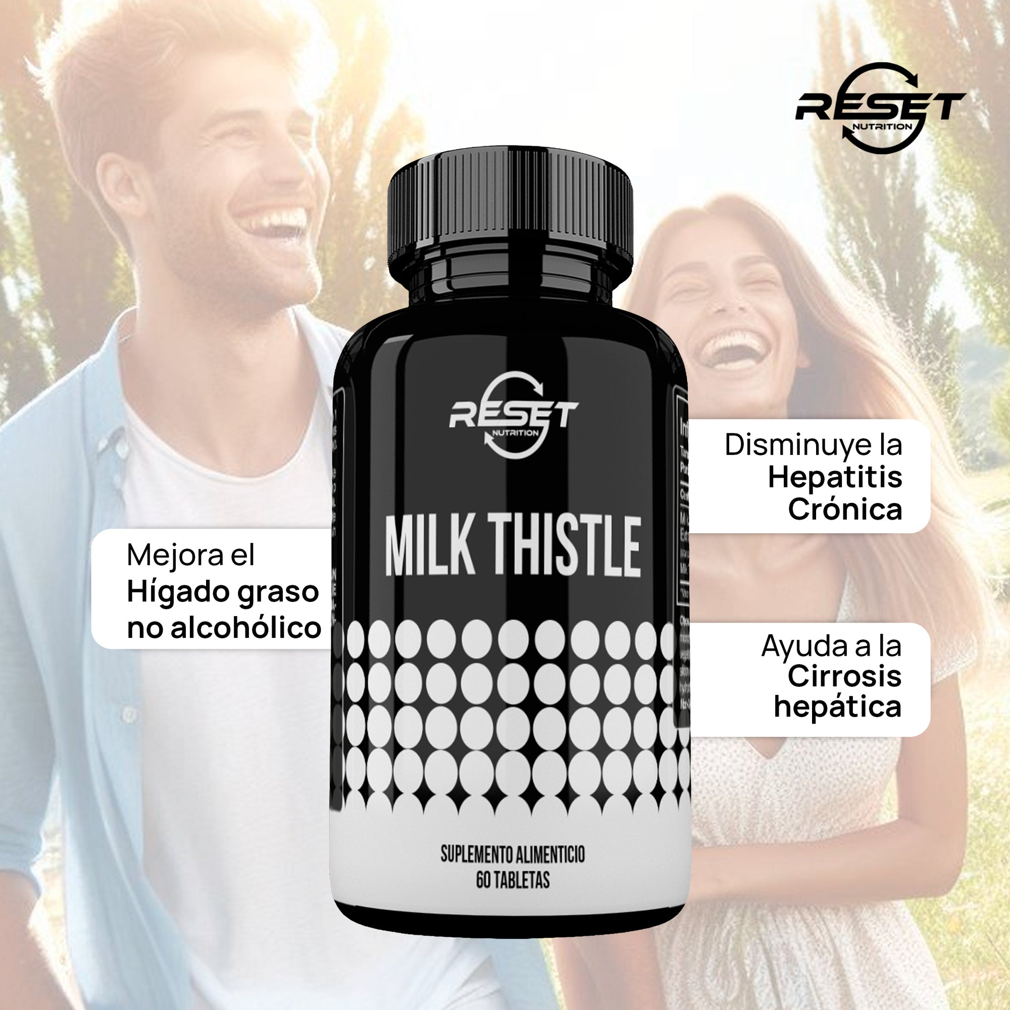 Complejo de Cardo Mariano 450 mg - 60 tabletas - apoya la salud del hígado, regula la presión arterial y mejora el sistema nervioso