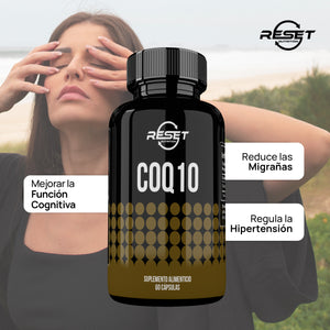 COQ10 120MG | BLOOD PRESSURE | 60 CAPSULES | RESET NUTRITION | MADE IN USA