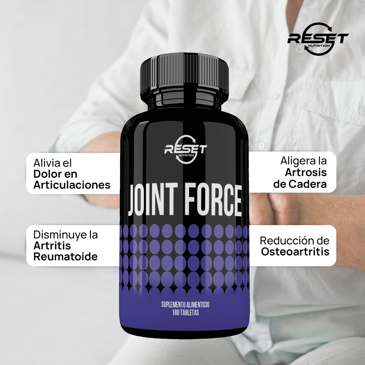 Joint Force - 180 tabletas con glucosamina y vitaminas - protege las articulaciones y previene el desgaste