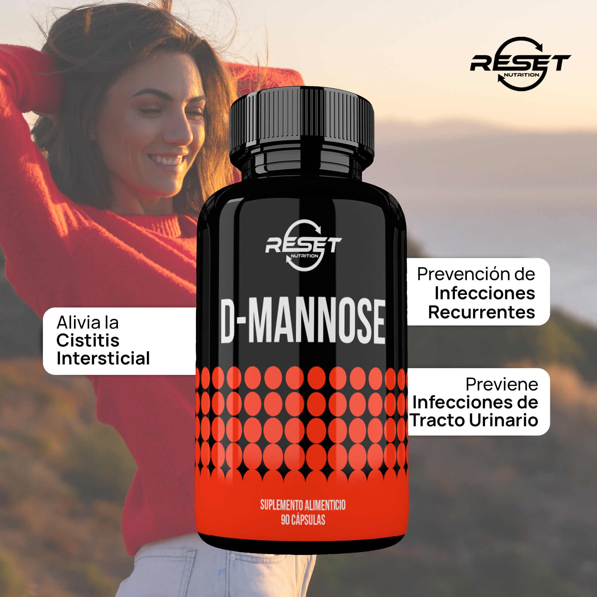 D-Manosa 1500 mg - 90 cápsulas con absorción óptima - previene y combate las infecciones urinarias