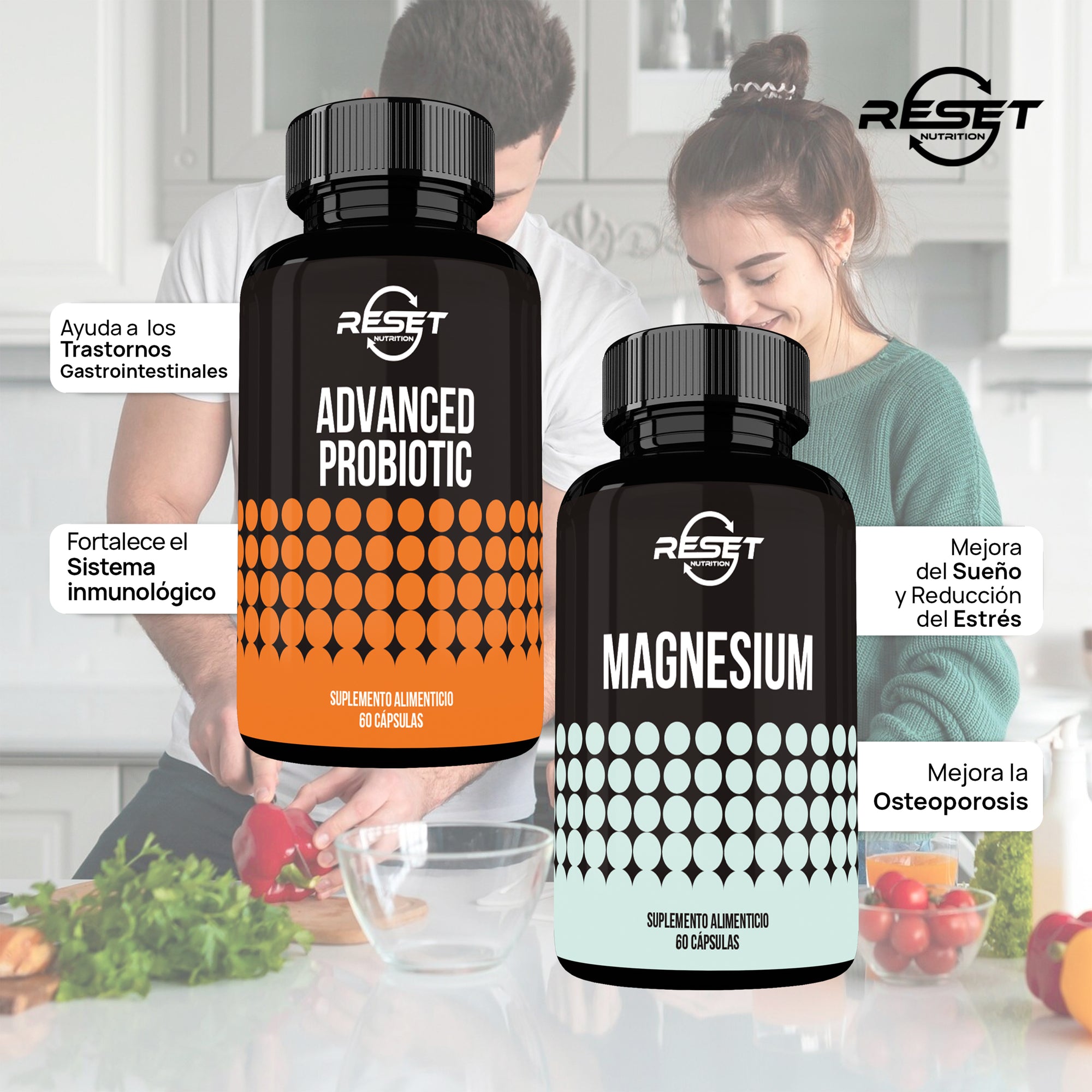 Pro Boost Mag | Magnesio + Probióticos Combo | Salud Digestiva, Energía Natural y Apoyo para el Alivio del Estrés