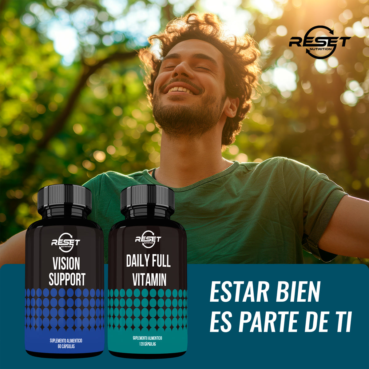 Kit Total Vision | Soporte para la Visión + Multivitamínico Diario | 60 + 120 Cápsulas | Salud Ocular y Nutrición Diaria Completa
