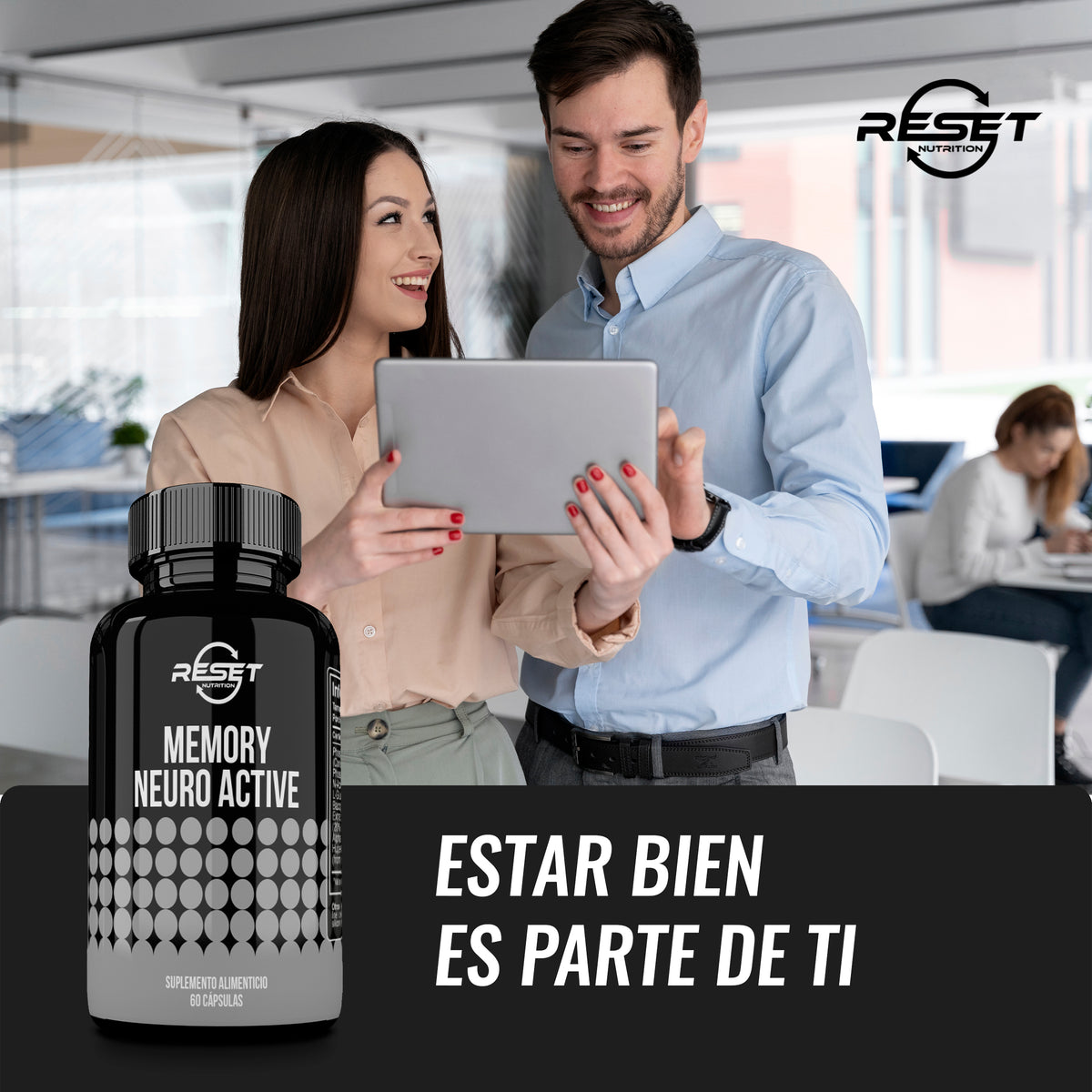 Memory Neuro Active - 60 cápsulas - mejora el enfoque, la memoria y la agilidad mental