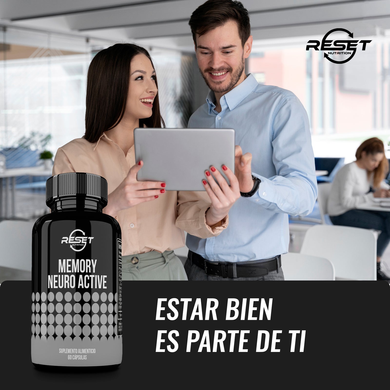 Memory Neuro Active - 60 cápsulas - mejora el enfoque, la memoria y la agilidad mental