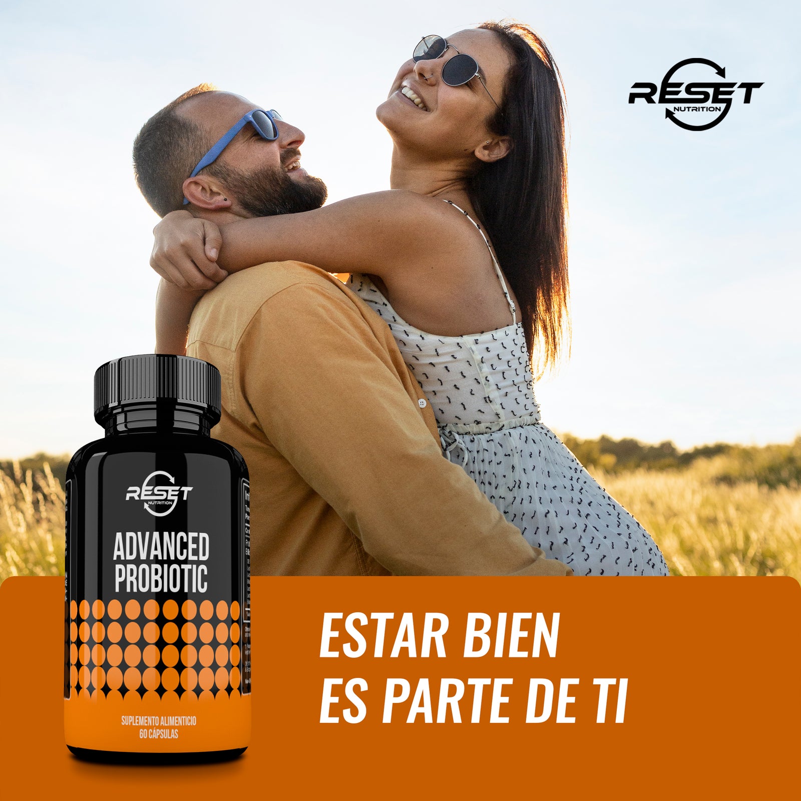 Probiótico Avanzado - 60 cápsulas con 60 mil millones de UFC - equilibrio digestivo y salud intestinal