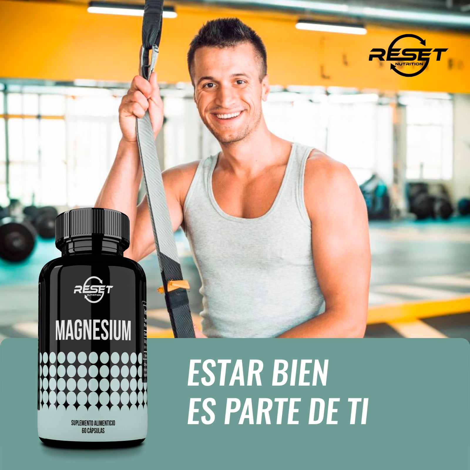 Magnesium 500 mg - 60 capsules - regulates blood pressure, boosts energy, and balances the nervous system