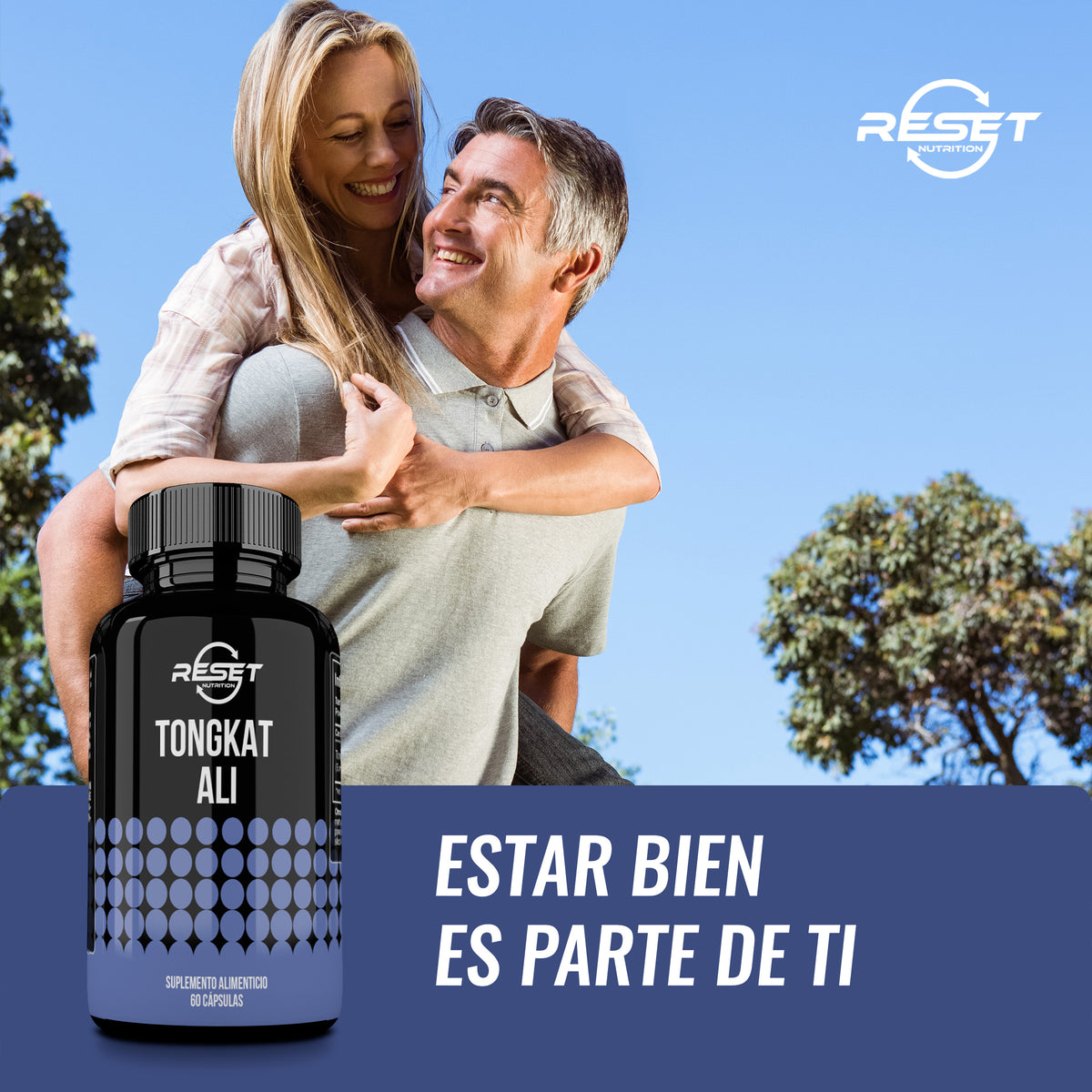 Tongkat Ali 400 mg - 60 cápsulas - aumenta la energía y la resistencia masculina