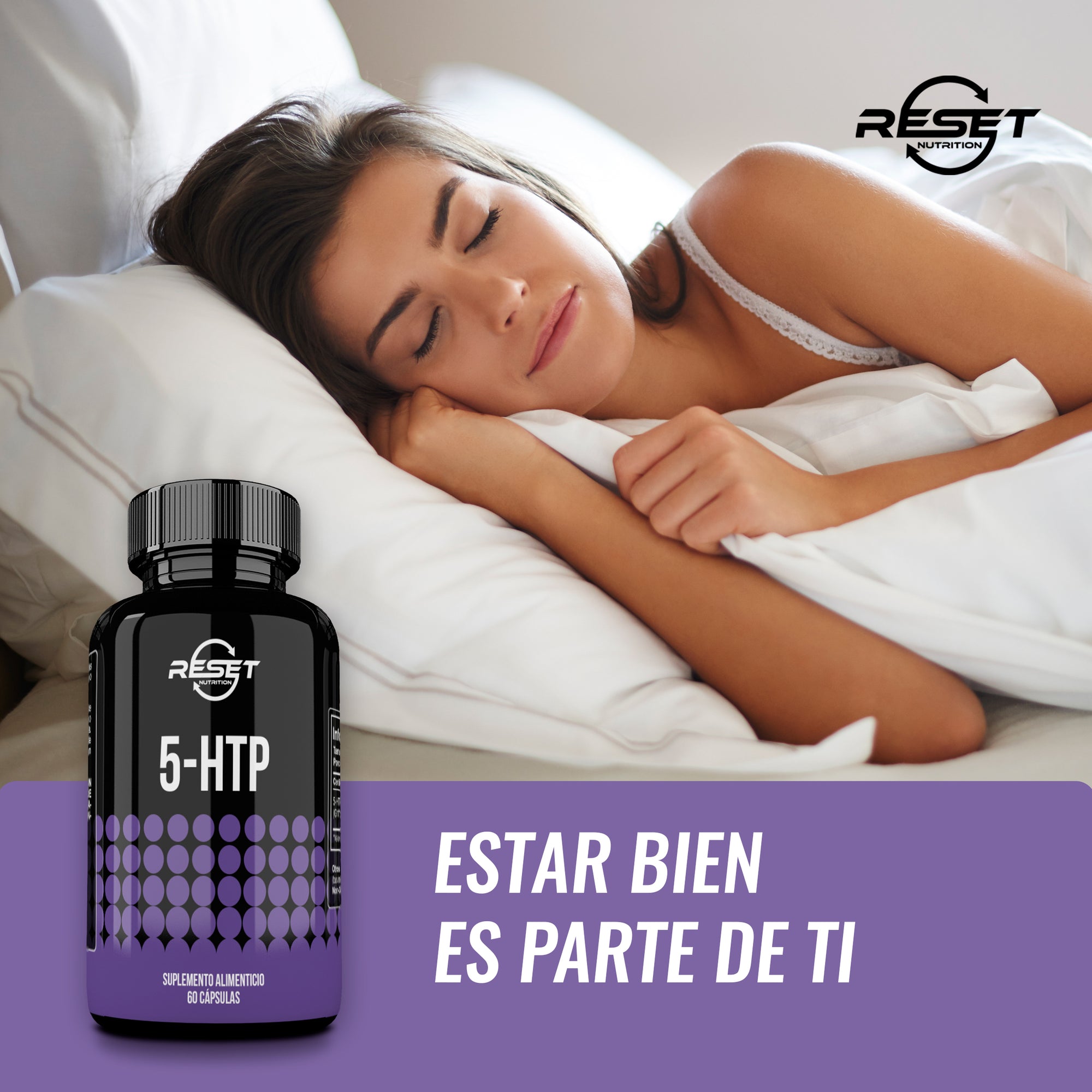 5-HTP 100 mg - 60 cápsulas con 5-Hidroxitriptófano - aumenta la serotonina y mejora el estado de ánimo