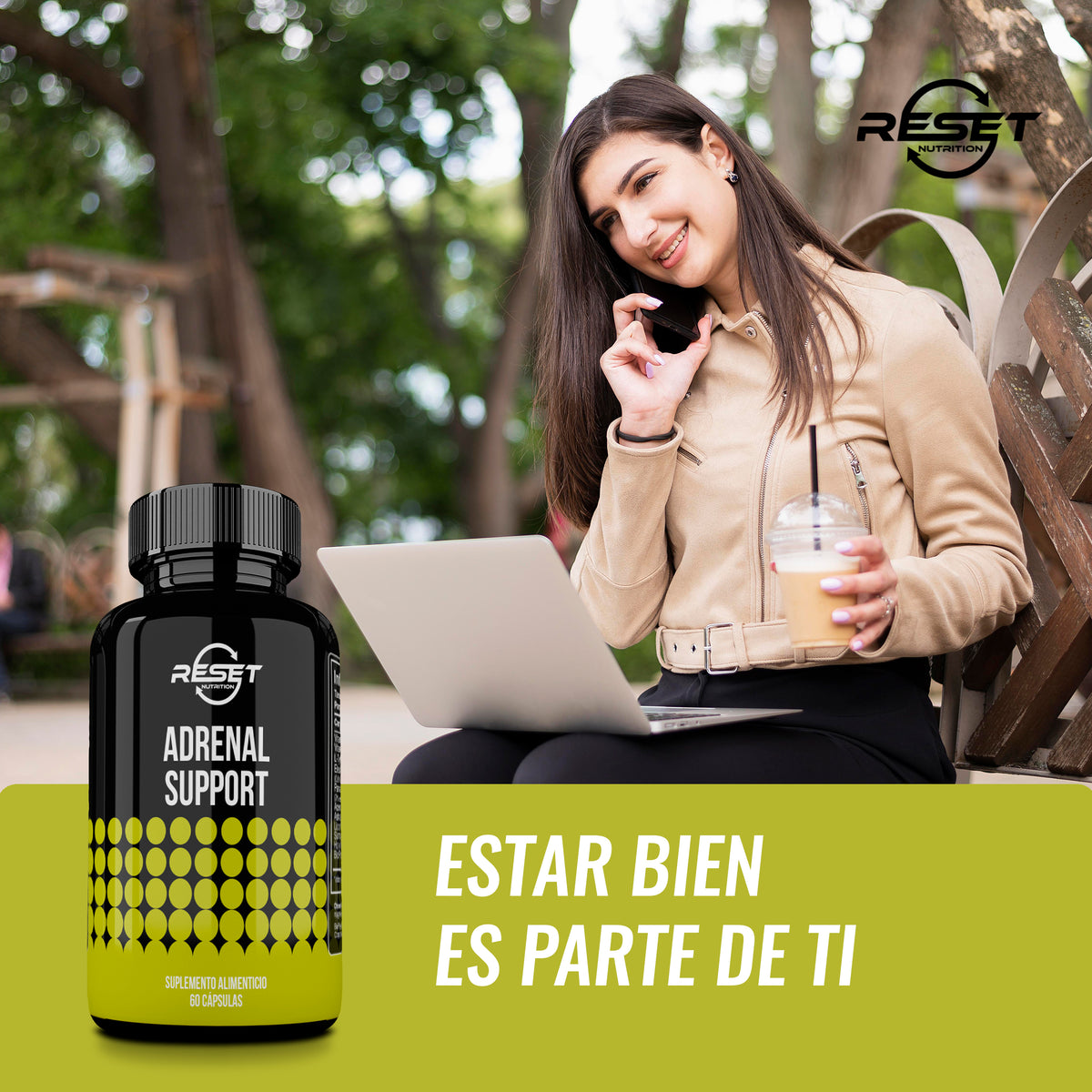 Soporte suprarrenal - 60 cápsulas con ginseng, regaliz y albahaca sagrada - equilibra la presión arterial, reduce el estrés y aumenta la energía diaria