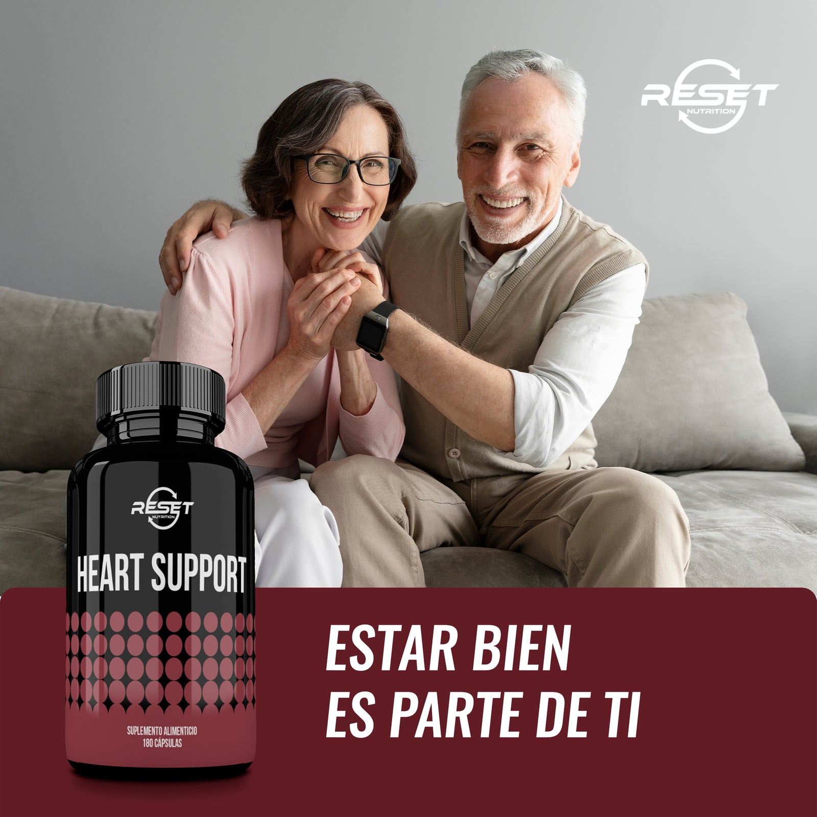 Soporte para el corazón - 180 cápsulas con vitaminas y CoQ10 - regula el colesterol y apoya la salud del corazón