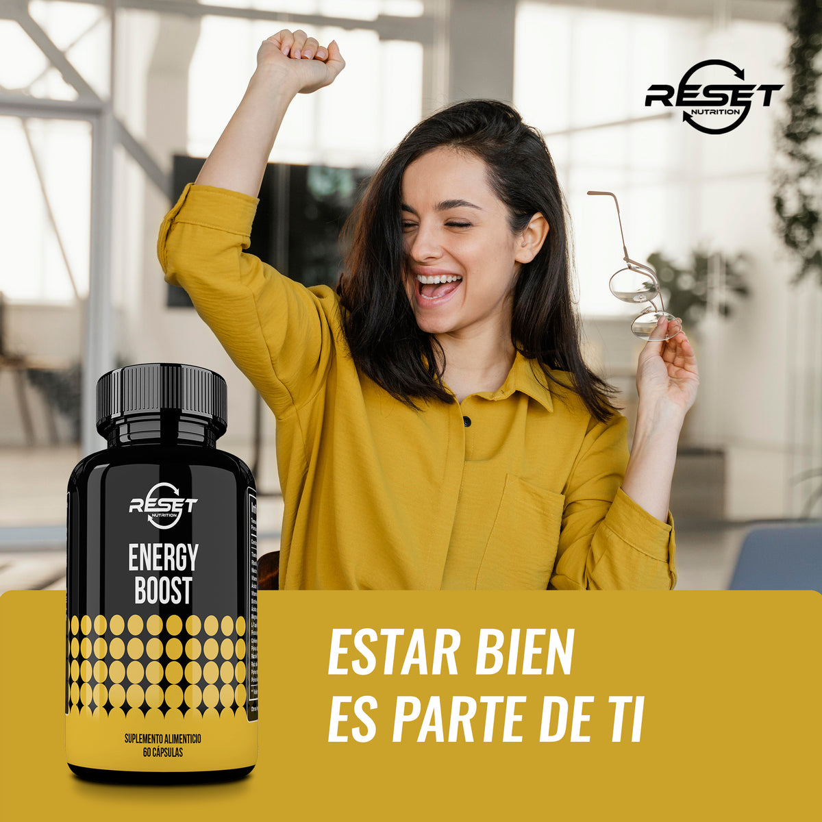 Energy Boost - 60 capsules with caffeine and açaí - energy and focus for your day