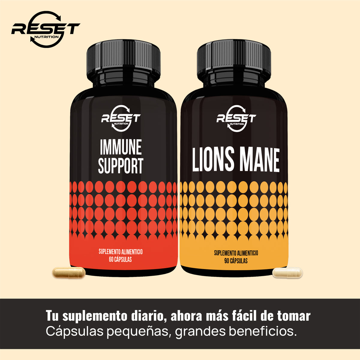 Kit de Melena de León + Apoyo Inmunológico | 90 + 60 Cápsulas | Claridad Mental, Función Cerebral y Apoyo a la Defensa Inmunológica