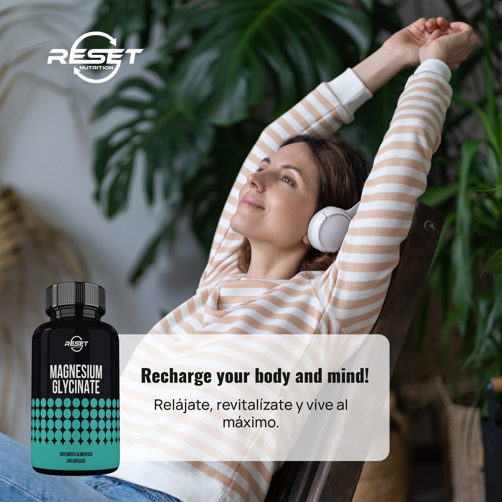 Glicinato de Magnesio | Relajación, Sueño Reparador y Alivio de Calambres Musculares