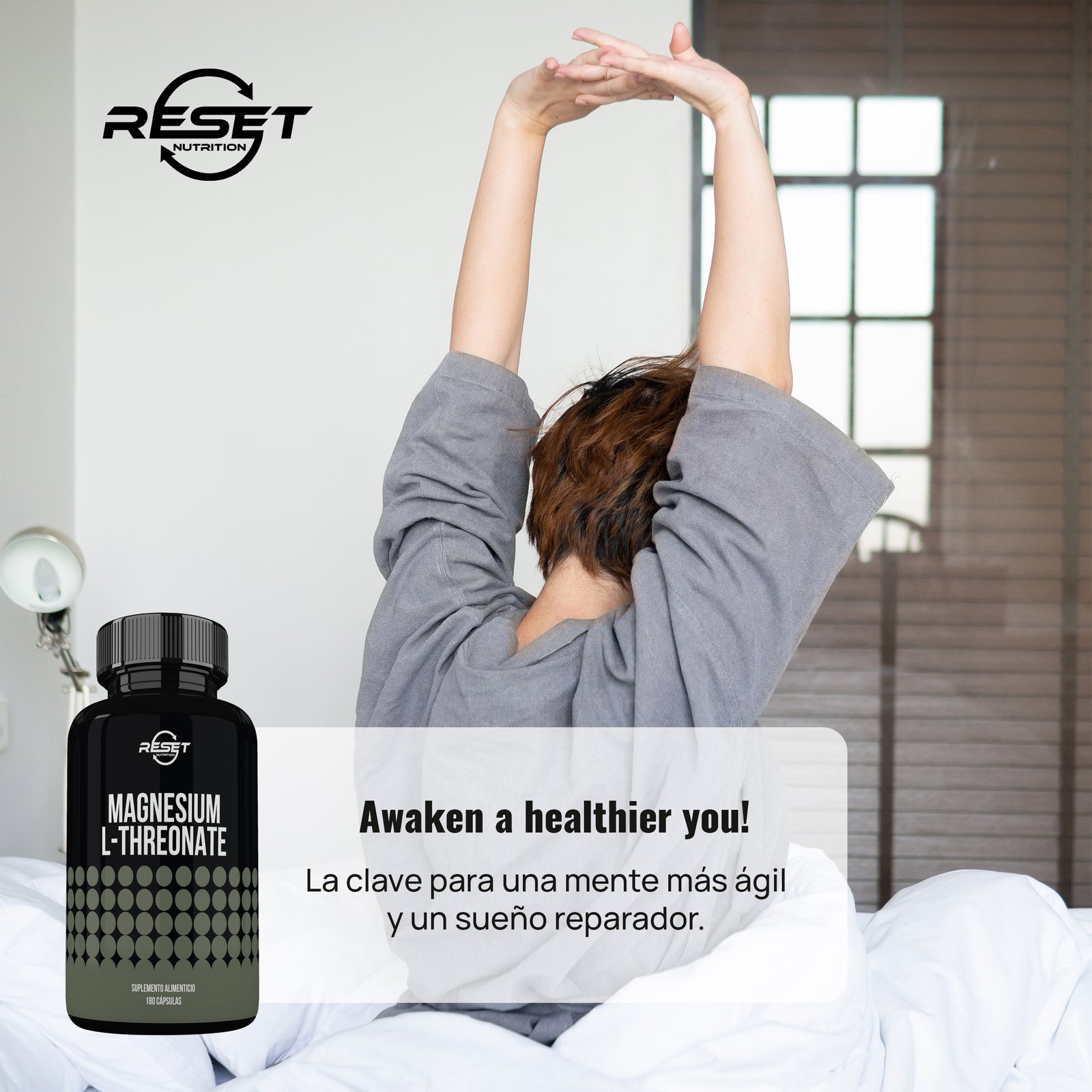 Magnesium L-Threonate | Stress Relief, Memory Improvement, Better Sleep Quality, and Muscle Cramp Support