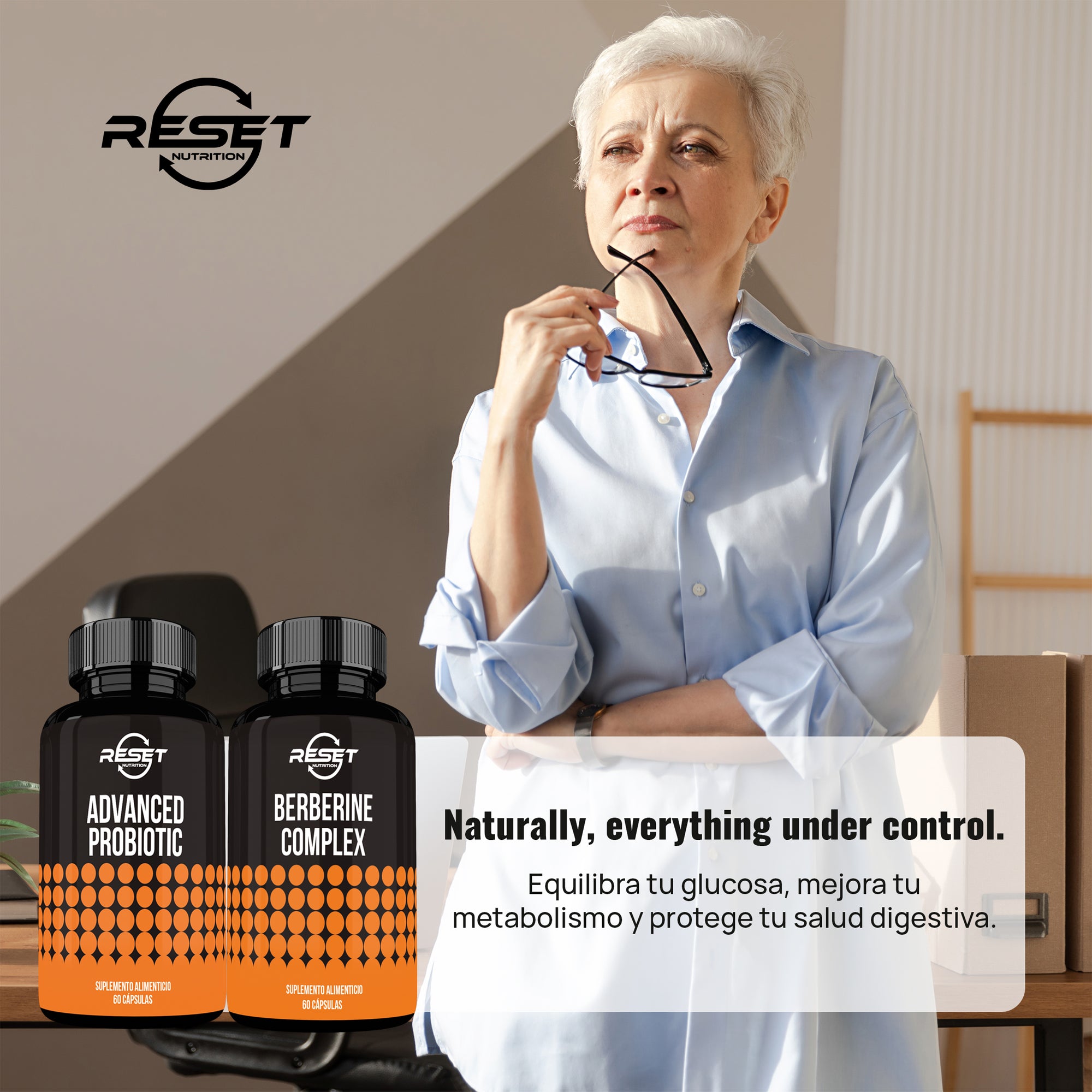 Kit Sugar Balance | Berberina + Probióticos | 60 + 60 Cápsulas | Control de Azúcar en Sangre y Apoyo a un Metabolismo Saludable