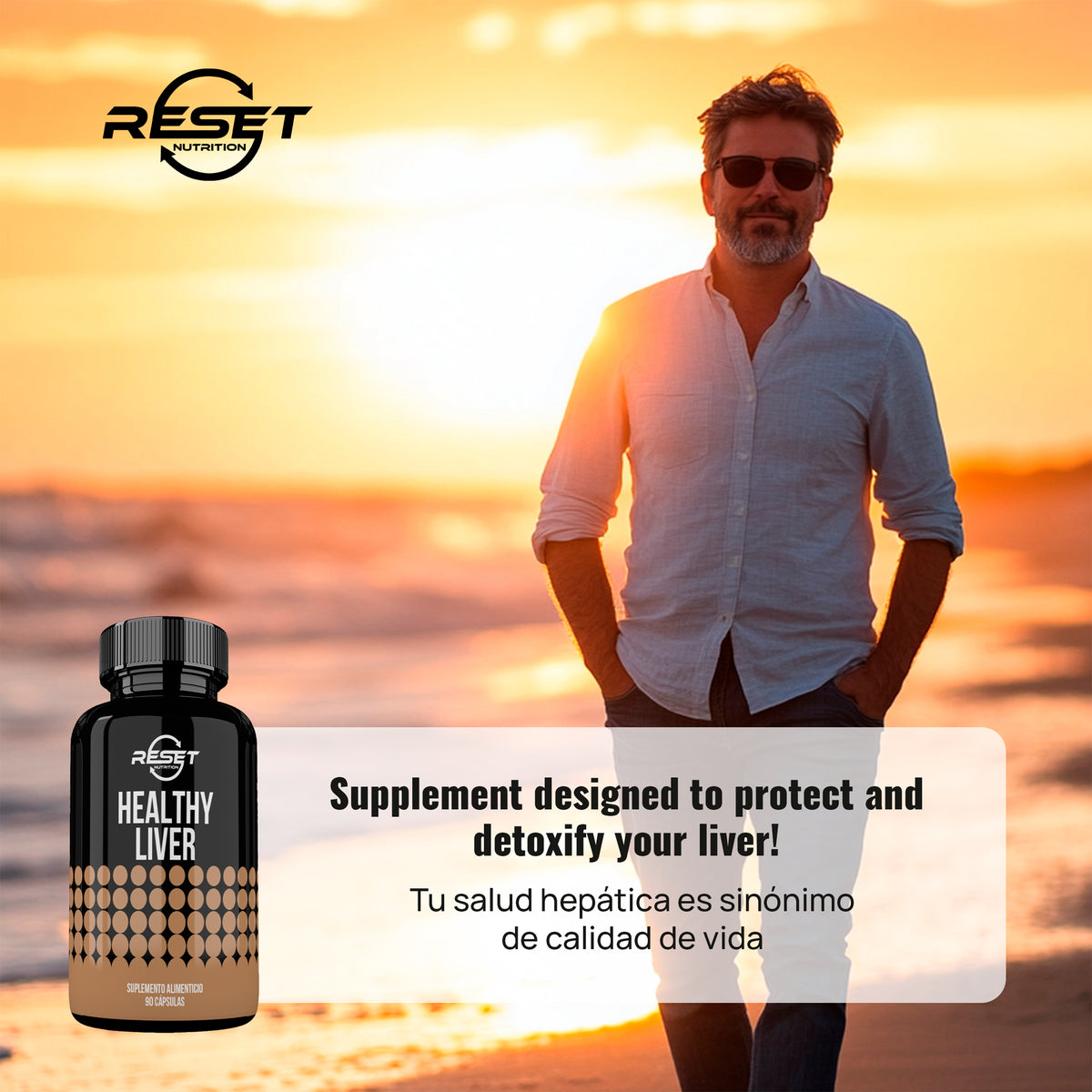 Hígado Saludable - 90 cápsulas con extractos naturales - protege y desintoxica el hígado