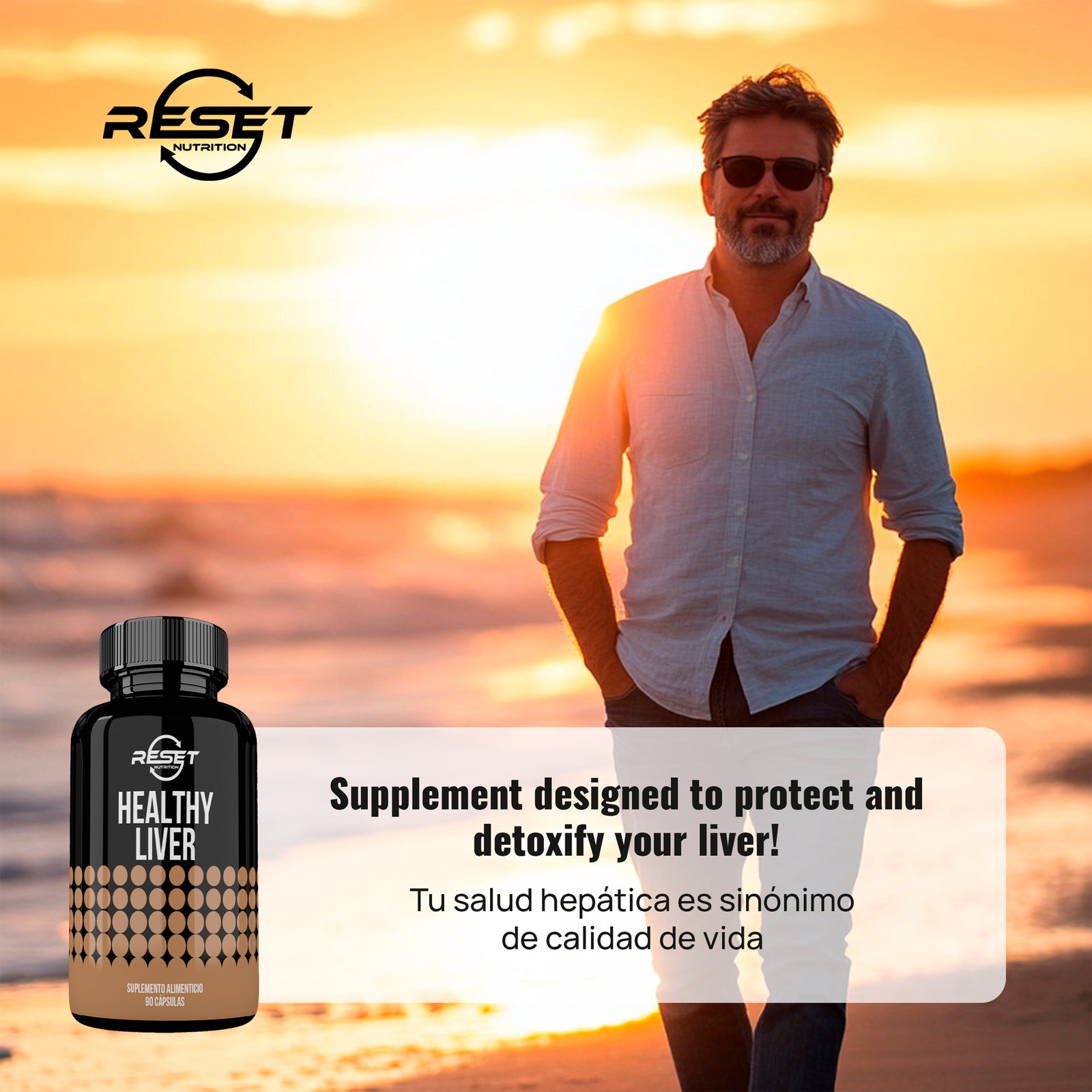 Hígado Saludable - 90 cápsulas con extractos naturales - protege y desintoxica el hígado