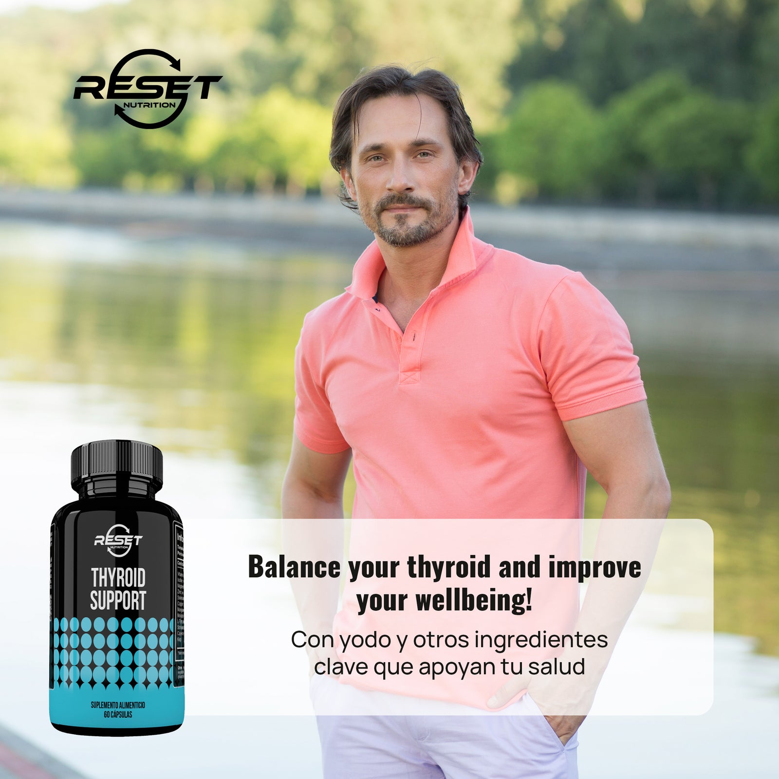 Suplemento Avanzado para el Apoyo de la Tiroides - 60 Cápsulas, - Aumenta la Energía, el Metabolismo y el Bienestar General