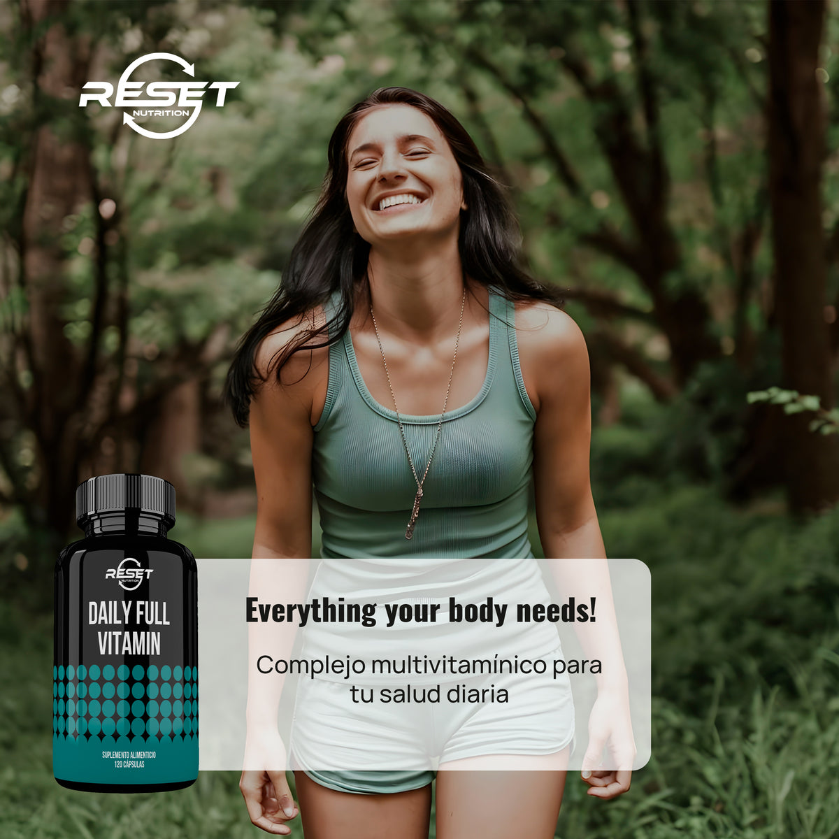 Vitamina Completa Diaria - 120 cápsulas con vitaminas y minerales - fortalece el sistema inmunológico y apoya el desarrollo físico