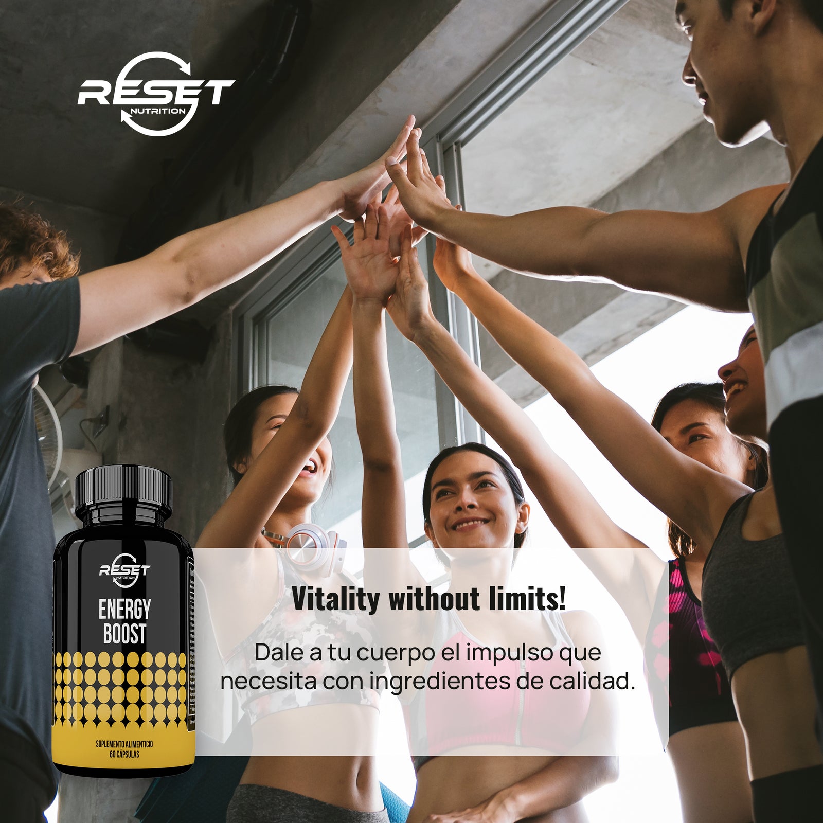 Energy Boost - 60 capsules with caffeine and açaí - energy and focus for your day