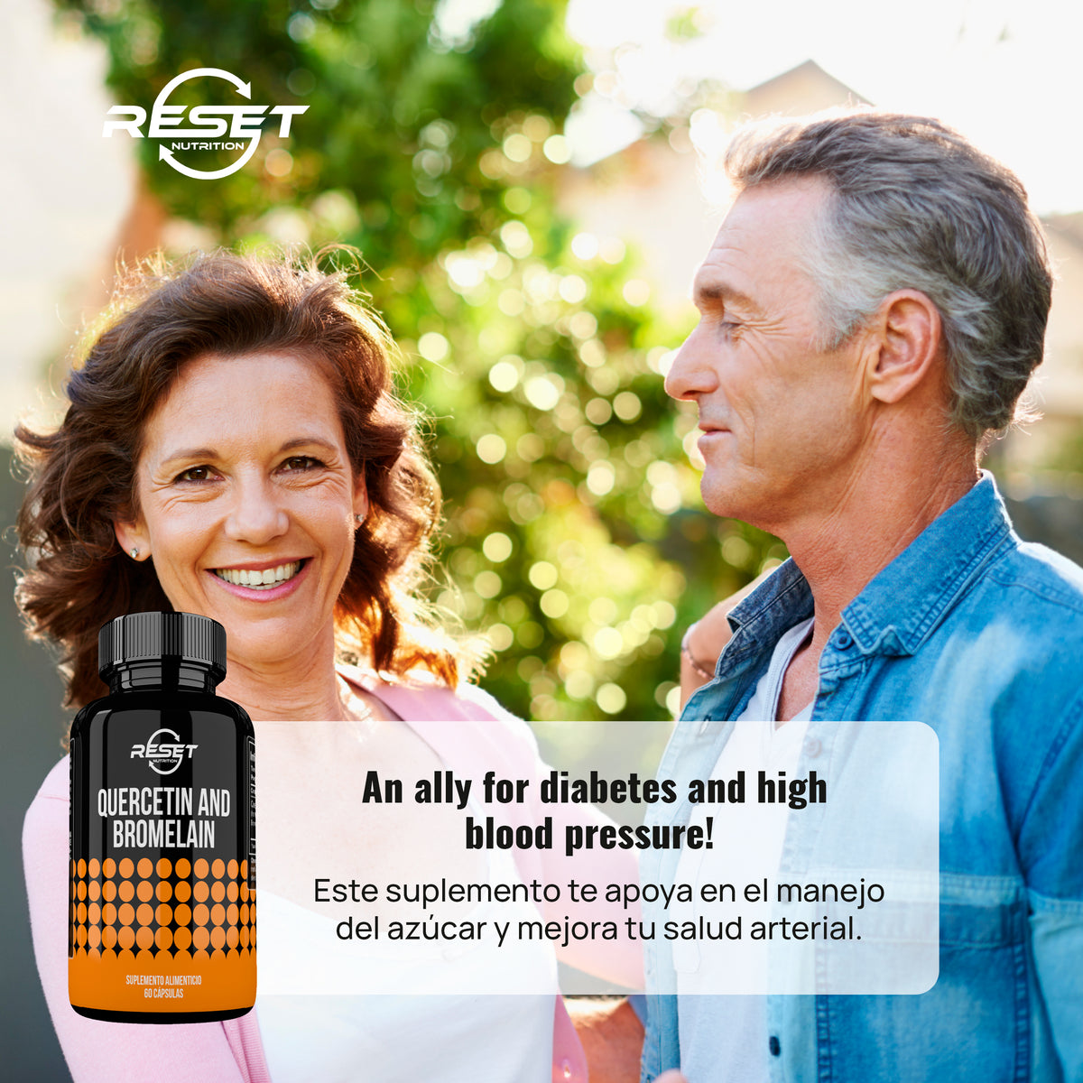 Quercetina y Bromelina 500 mg - 60 cápsulas - apoya la regulación de la presión arterial y el control de la glucosa