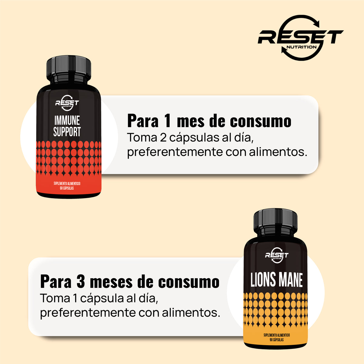 Kit de Melena de León + Apoyo Inmunológico | 90 + 60 Cápsulas | Claridad Mental, Función Cerebral y Apoyo a la Defensa Inmunológica