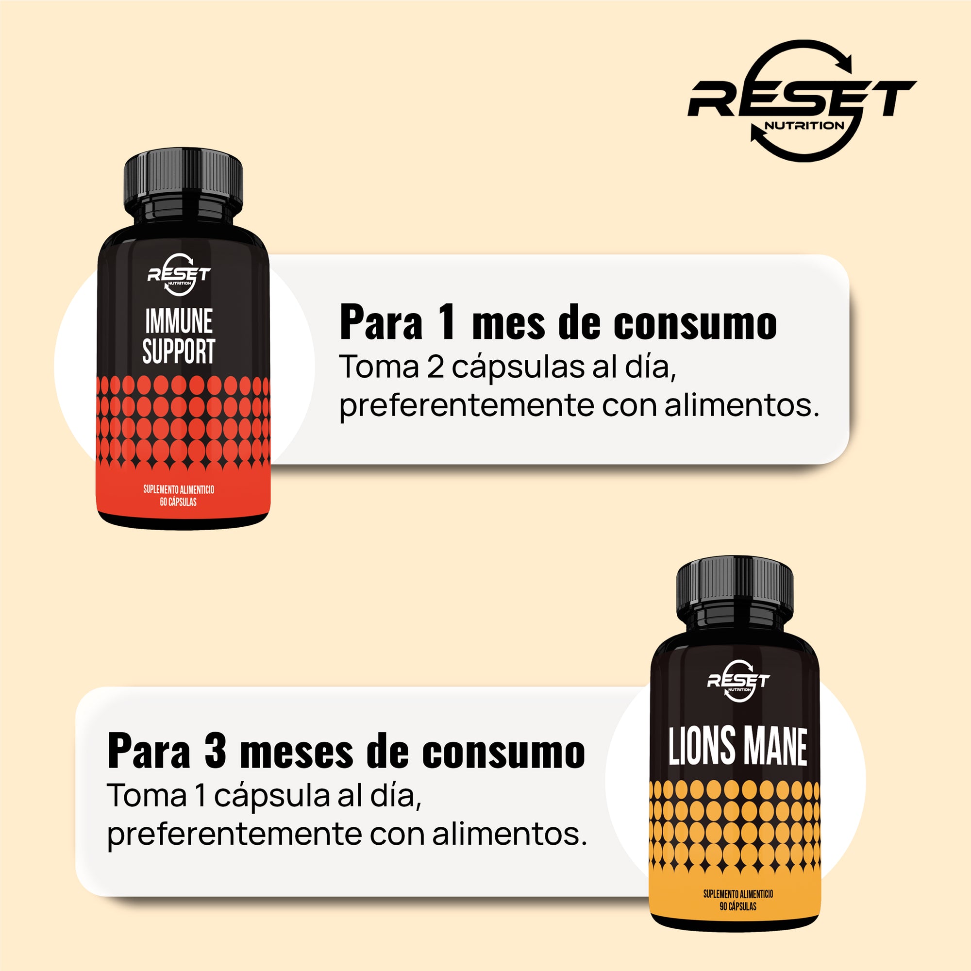 Kit de Melena de León + Apoyo Inmunológico | 90 + 60 Cápsulas | Claridad Mental, Función Cerebral y Apoyo a la Defensa Inmunológica