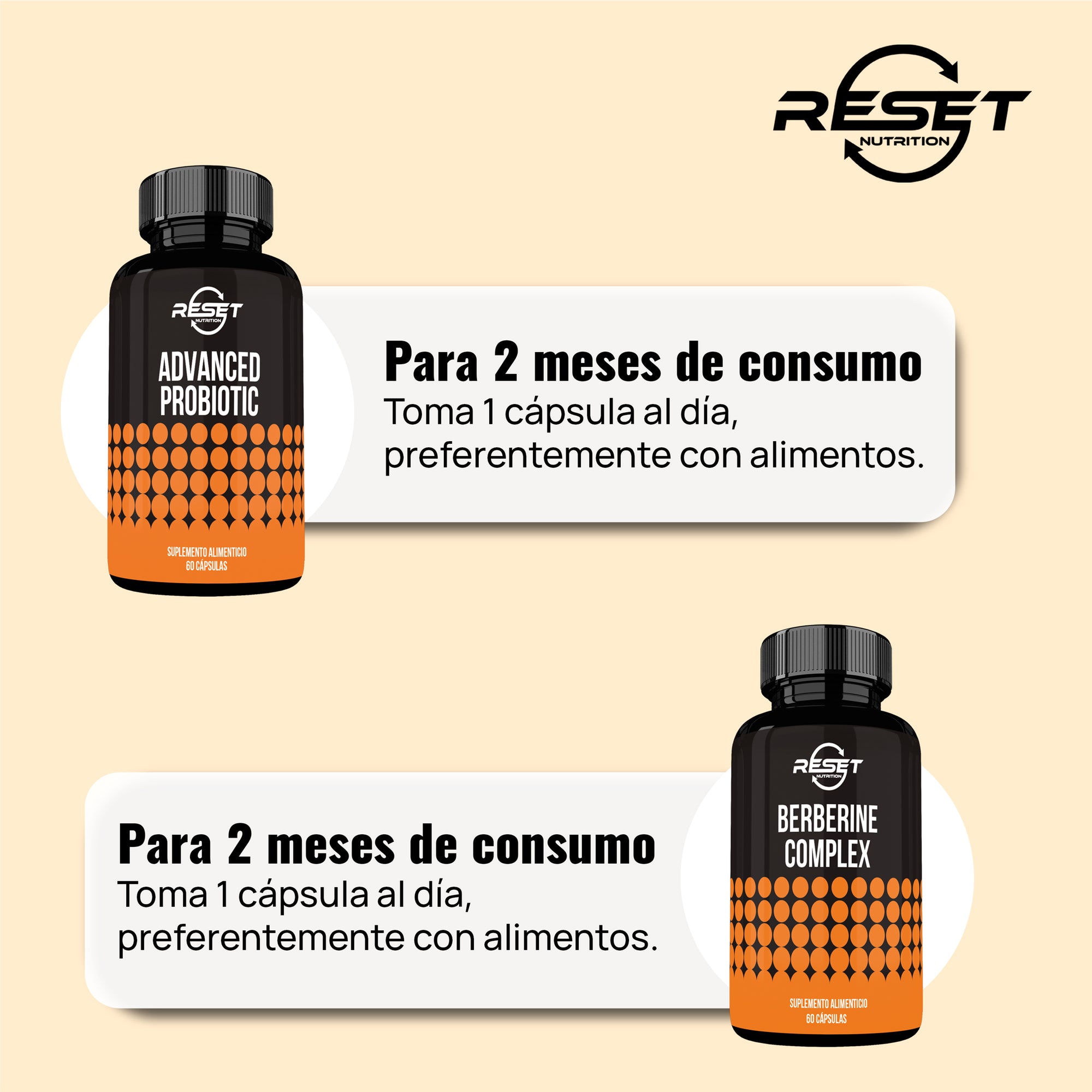 Kit Sugar Balance | Berberina + Probióticos | 60 + 60 Cápsulas | Control de Azúcar en Sangre y Apoyo a un Metabolismo Saludable