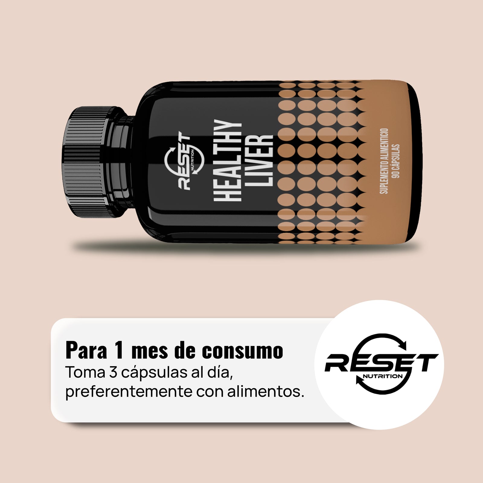 Hígado Saludable - 90 cápsulas con extractos naturales - protege y desintoxica el hígado