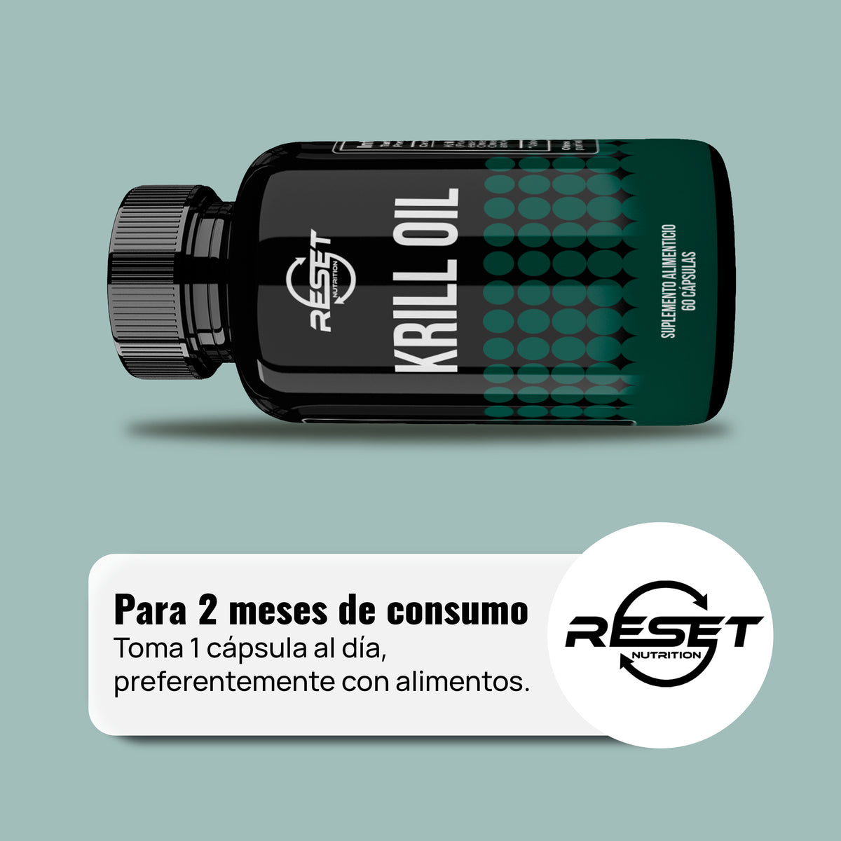 Aceite de kril 500 mg - 60 cápsulas con astaxantina - mejora la memoria, la concentración y la salud cardiovascular