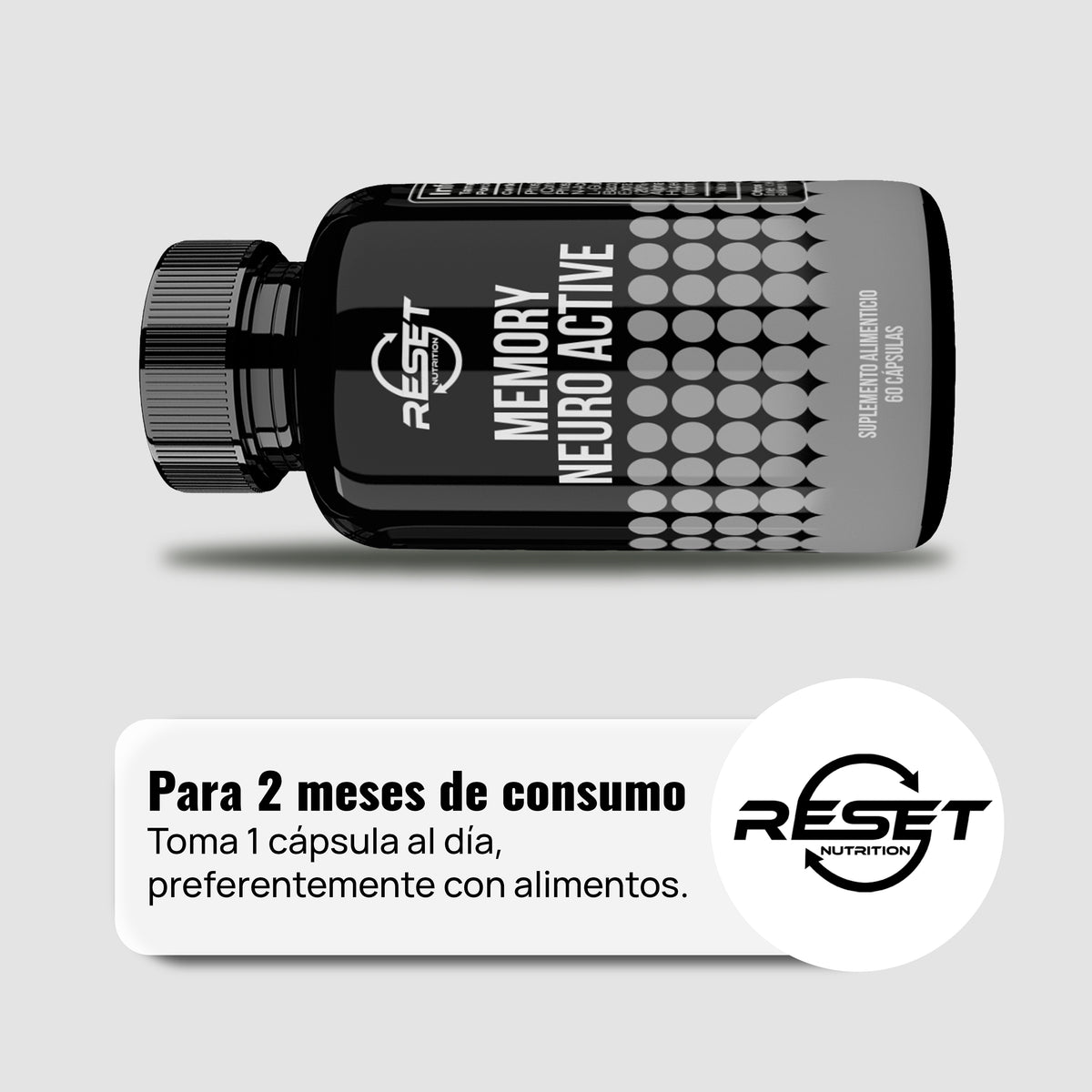 Memory Neuro Active - 60 cápsulas - mejora el enfoque, la memoria y la agilidad mental