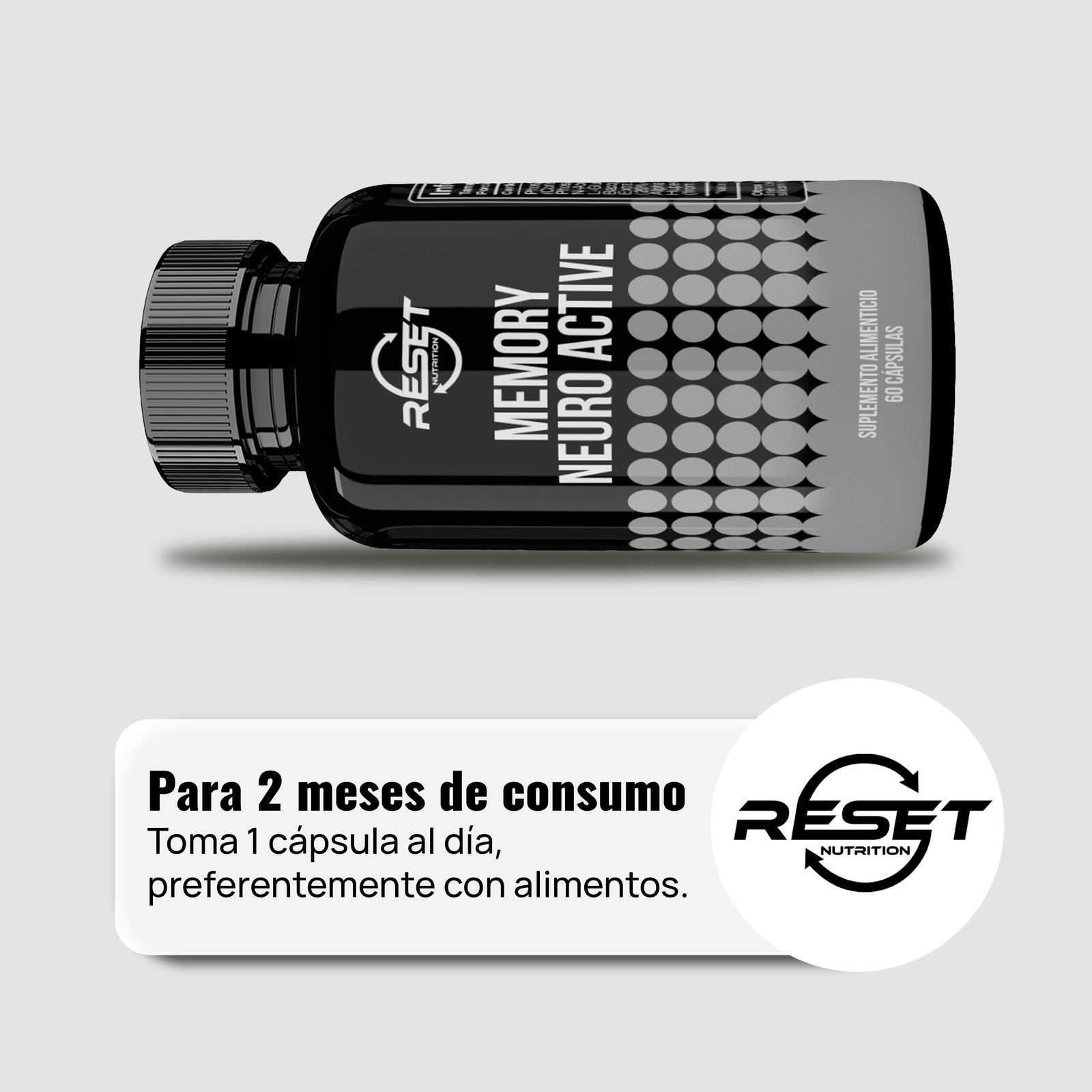 Memory Neuro Active - 60 cápsulas - mejora el enfoque, la memoria y la agilidad mental