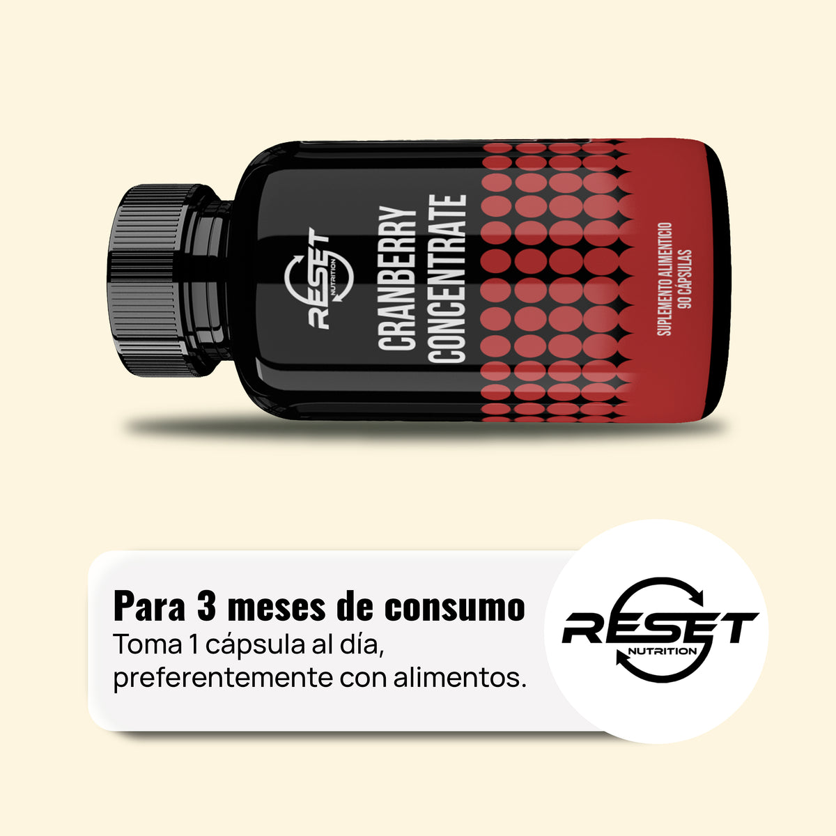 Concentrado de arándano rojo 12,600 mg - 90 cápsulas con extracto de arándano rojo - apoya la salud del tracto urinario y los riñones