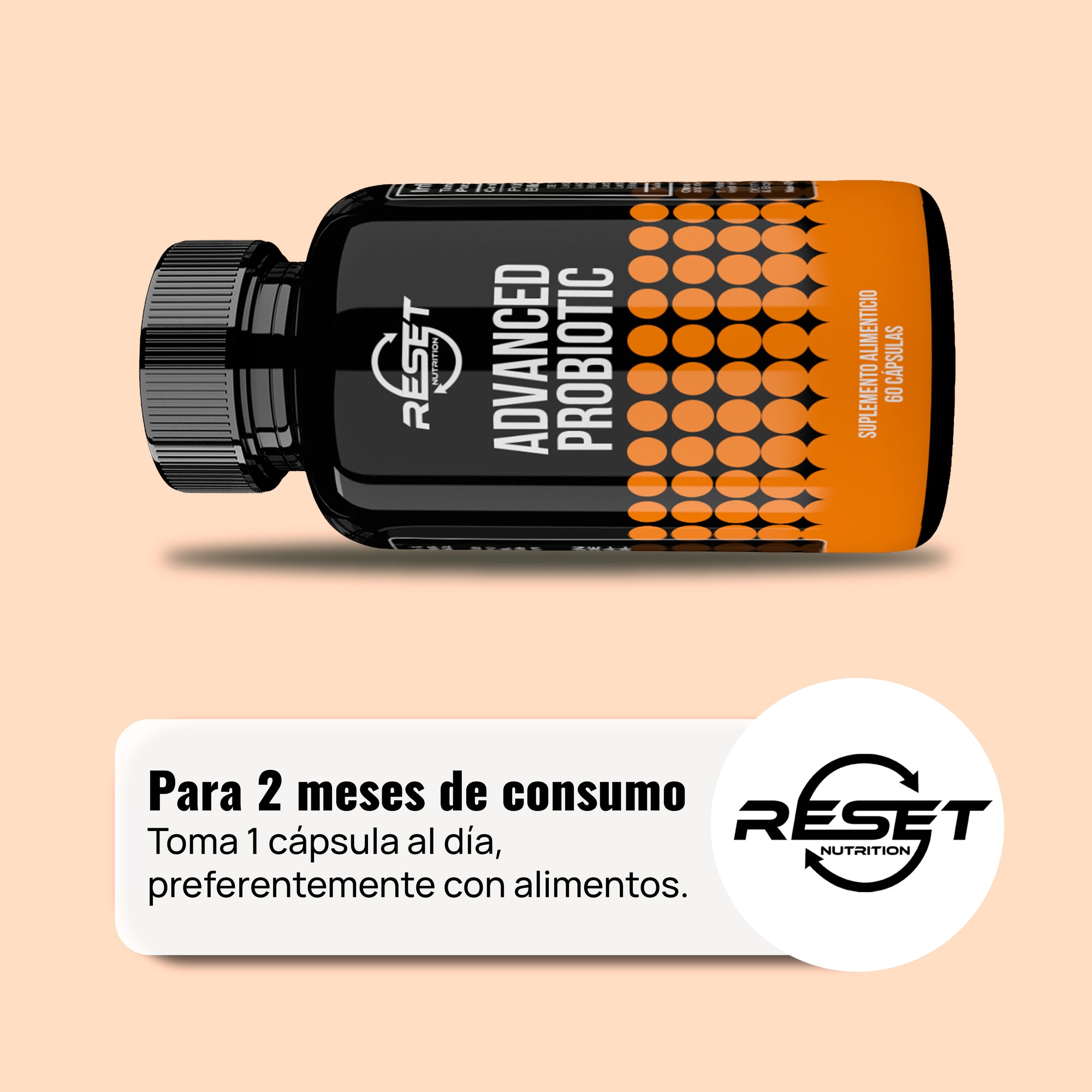 Advanced Probiotic - 60 capsules with 60 billion CFU's - digestive balance and gut health