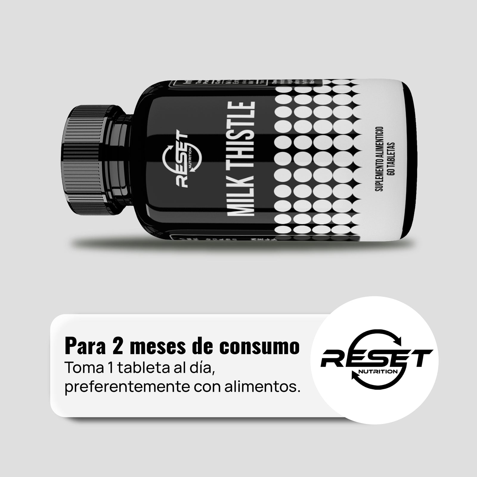 Complejo de Cardo Mariano 450 mg - 60 tabletas - apoya la salud del hígado, regula la presión arterial y mejora el sistema nervioso