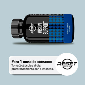 VISION SUPPORT | LUTEÍNA | SUPLEMENTO DE VISIÓN | 60 CÁPSULAS | RESET NUTRITION | HECHO EN EE.UU