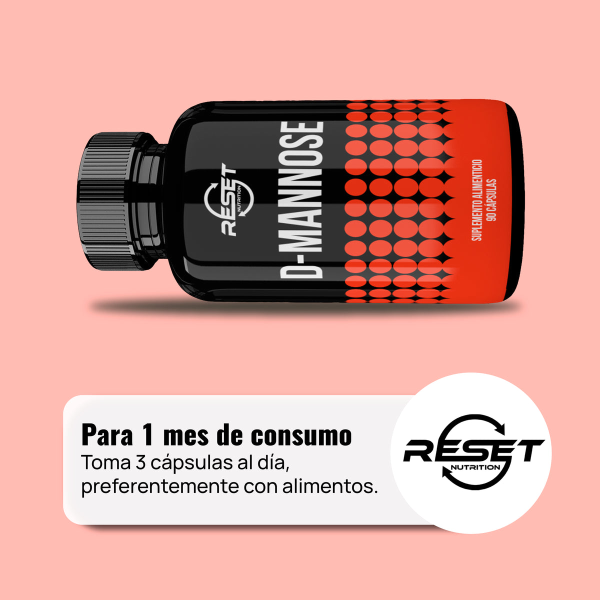 D-Manosa 1500 mg - 90 cápsulas con absorción óptima - previene y combate las infecciones urinarias