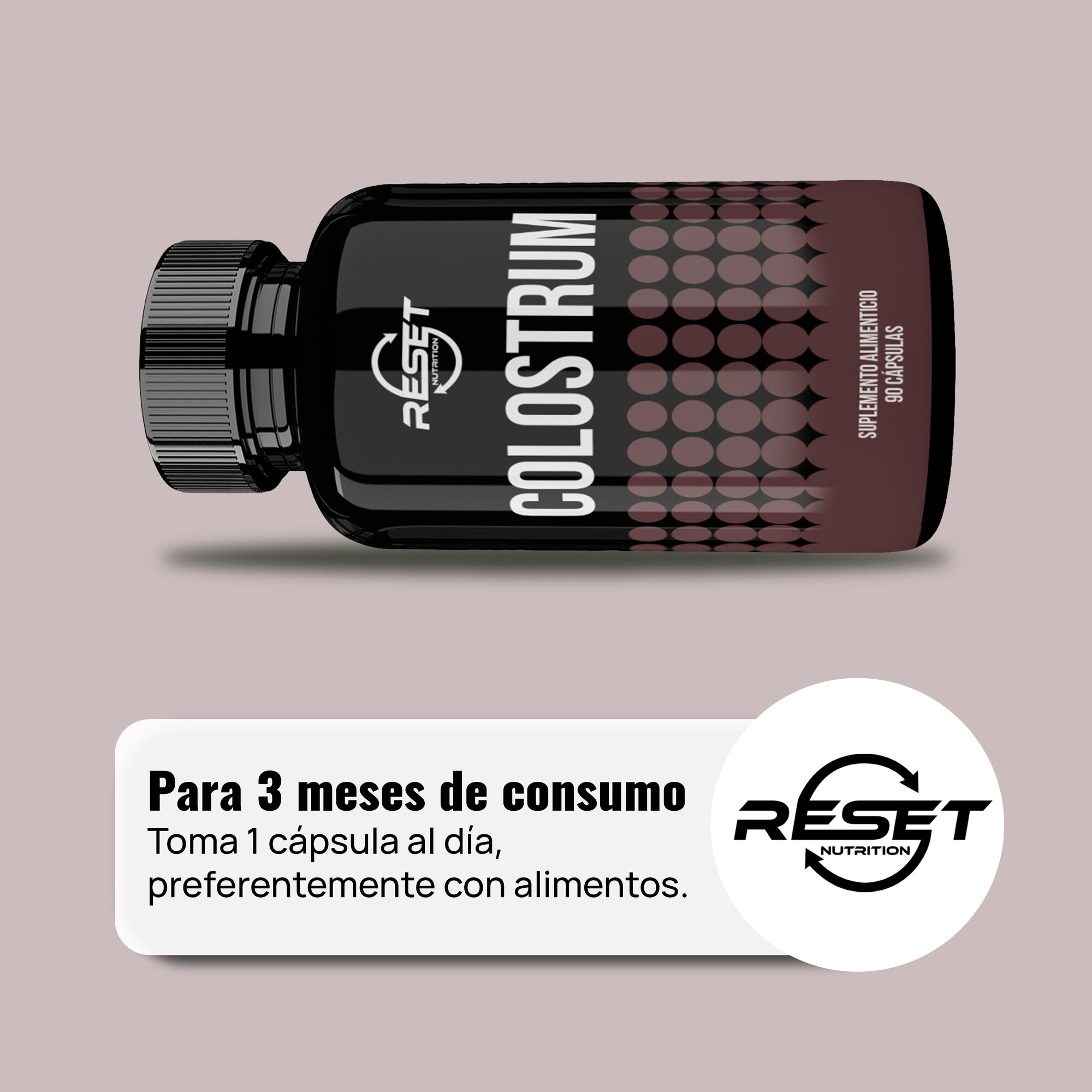 Calostro 500 mg - 90 cápsulas con calostro de vacas alimentadas con pasto - apoya la salud inmunológica y digestiva