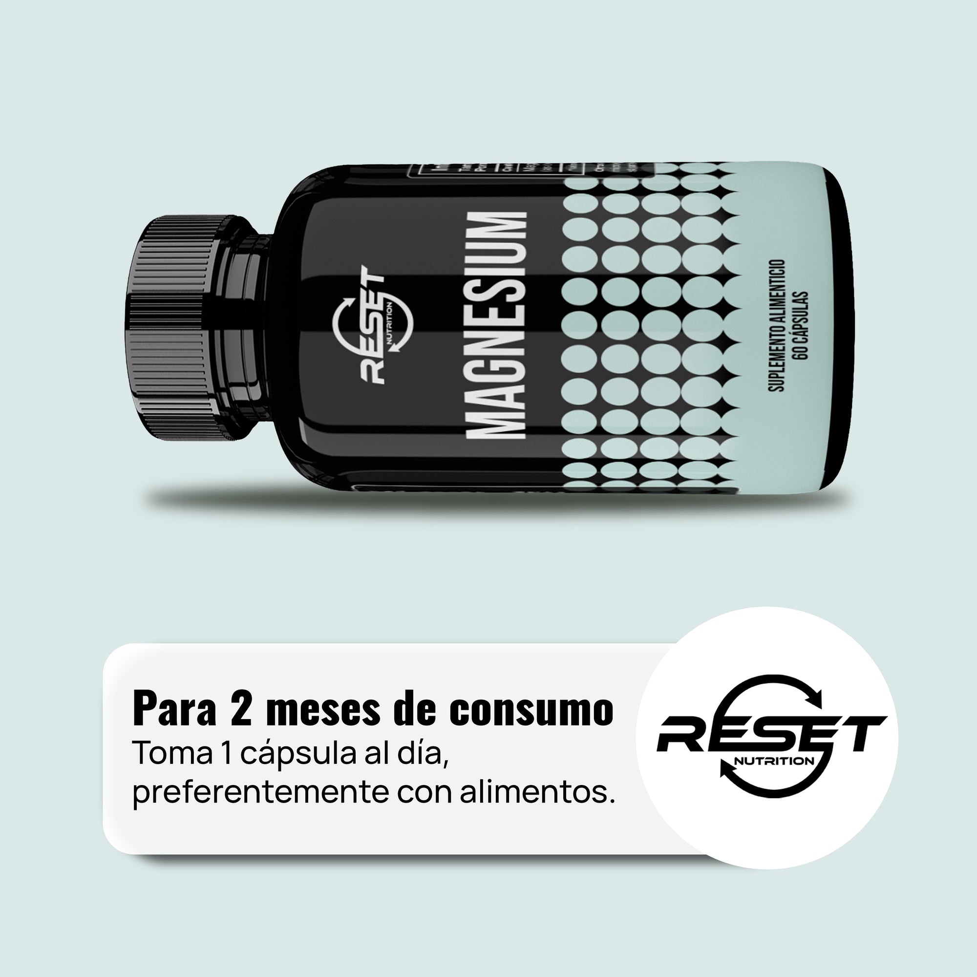 Magnesium 500 mg - 60 capsules - regulates blood pressure, boosts energy, and balances the nervous system