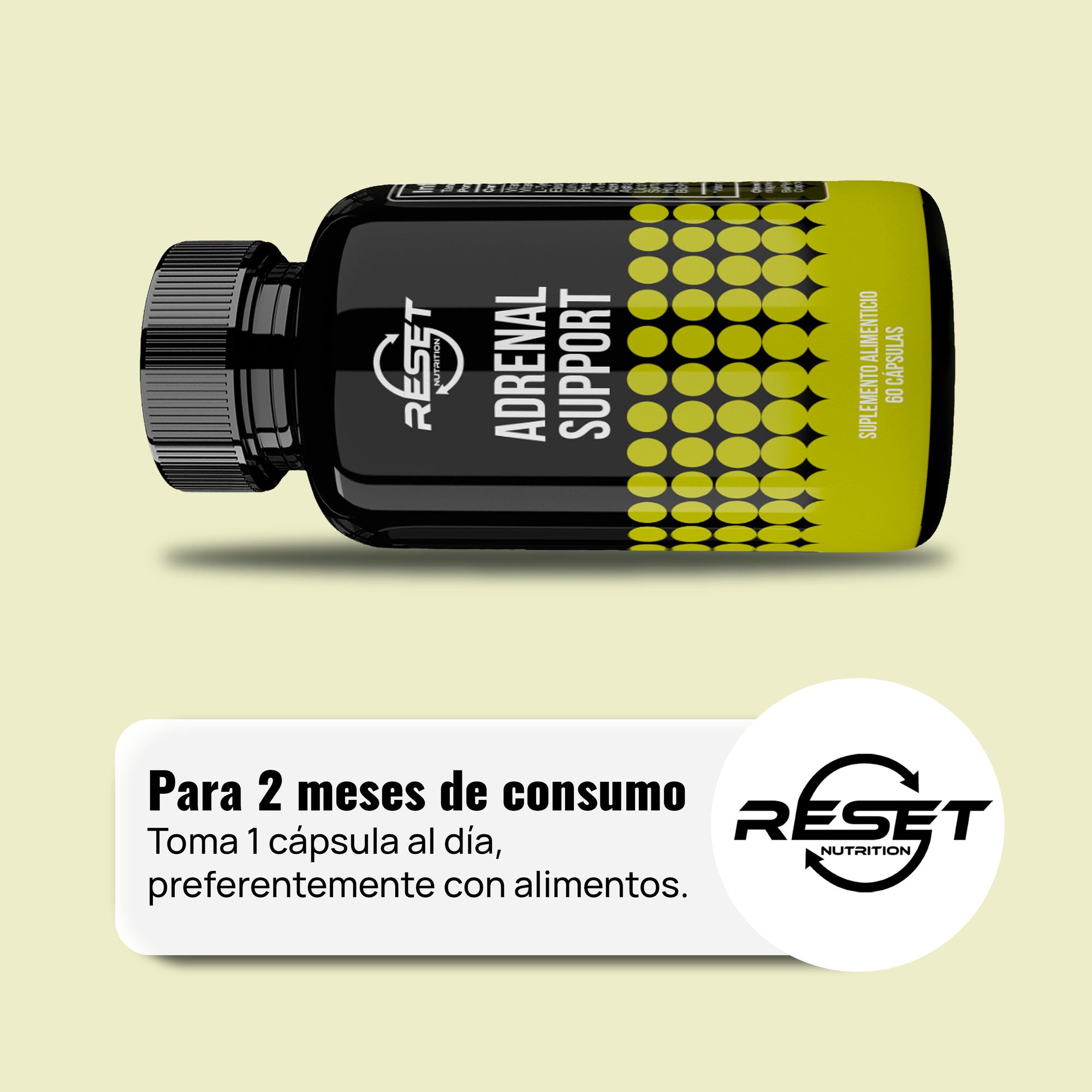 Soporte suprarrenal - 60 cápsulas con ginseng, regaliz y albahaca sagrada - equilibra la presión arterial, reduce el estrés y aumenta la energía diaria