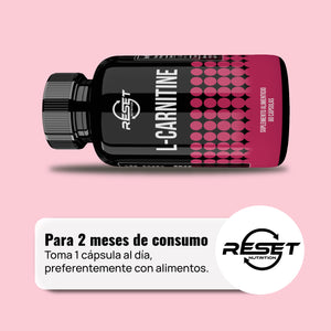 L-CARNITINE 500MG | MUSCLE FATIGUE | 60 CAPSULES | RESET NUTRITION | MADE IN USA