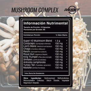 Mushroom Complex | Adaptogenic and Medicinal Mushrooms for Energy, Memory, Immunity, and Antioxidants