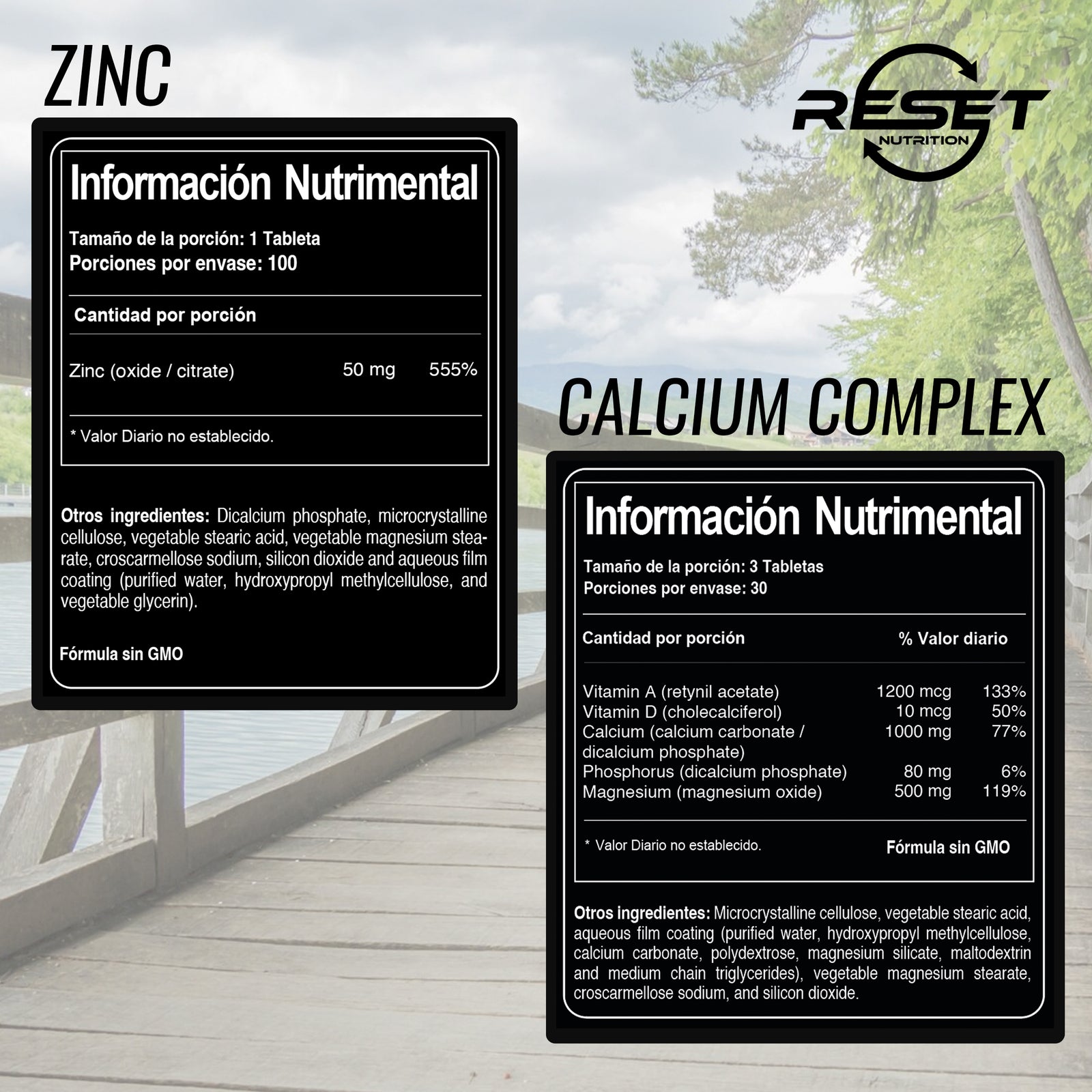 Kit ZinCal | Complejo de Zinc + Calcio | 100 + 90 Tabletas | Fortalecimiento Óseo, Soporte Articular y Salud Inmunológica