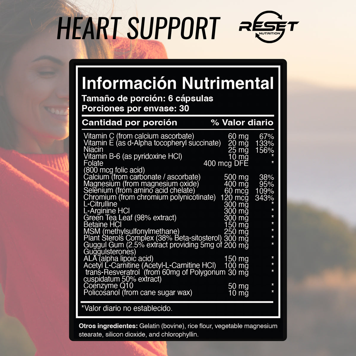 Soporte para el corazón - 180 cápsulas con vitaminas y CoQ10 - regula el colesterol y apoya la salud del corazón