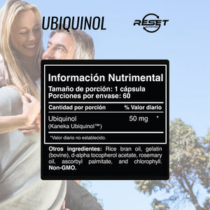 UBIQUINOL | Q10 | HIGH PRESSURE | ANTIOXIDANT | 60 CAPSULES | RESET NUTRITION | MADE IN USA