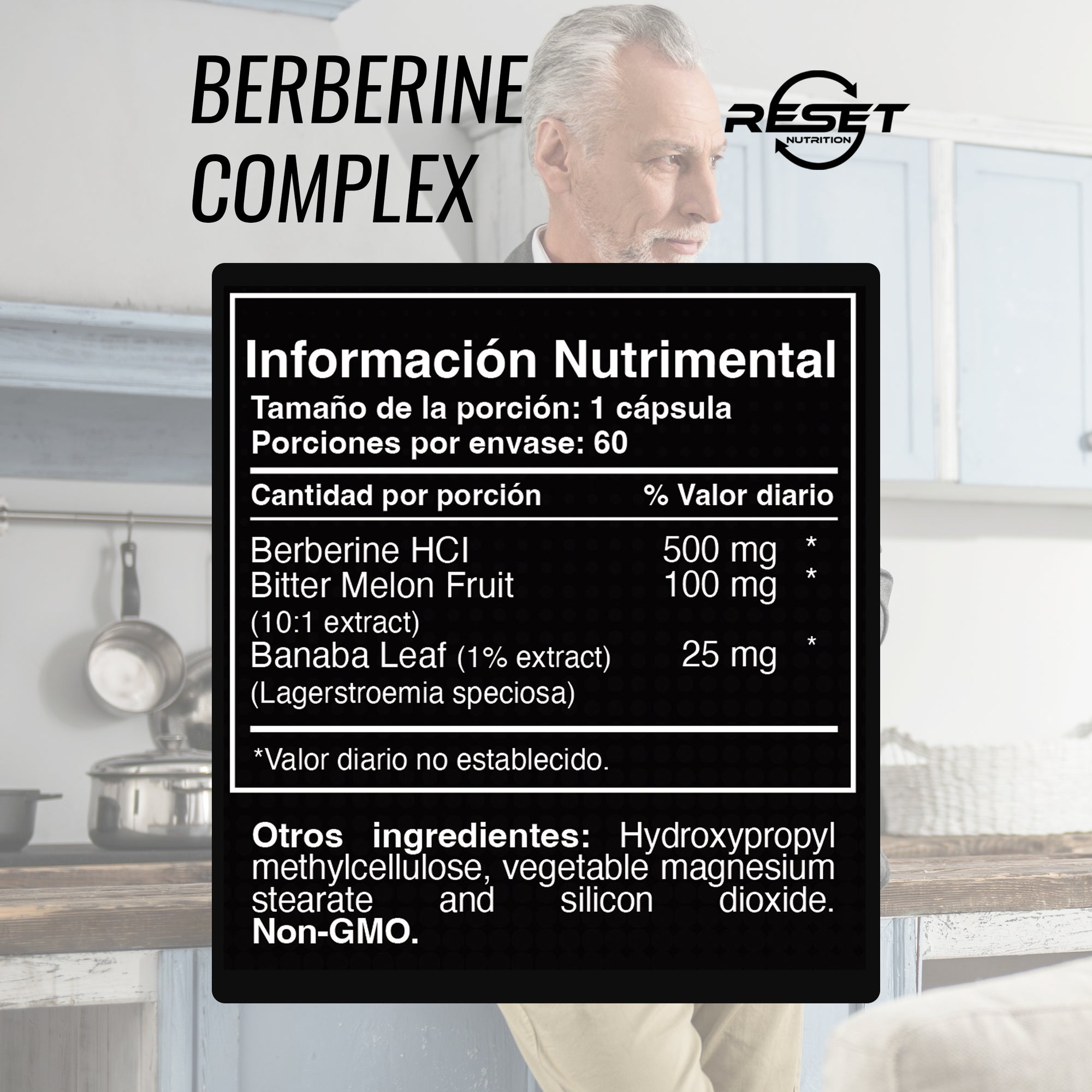 Complejo de Berberina 500 mg - 60 cápsulas con extracto natural - regula el azúcar en sangre, el colesterol y los triglicéridos