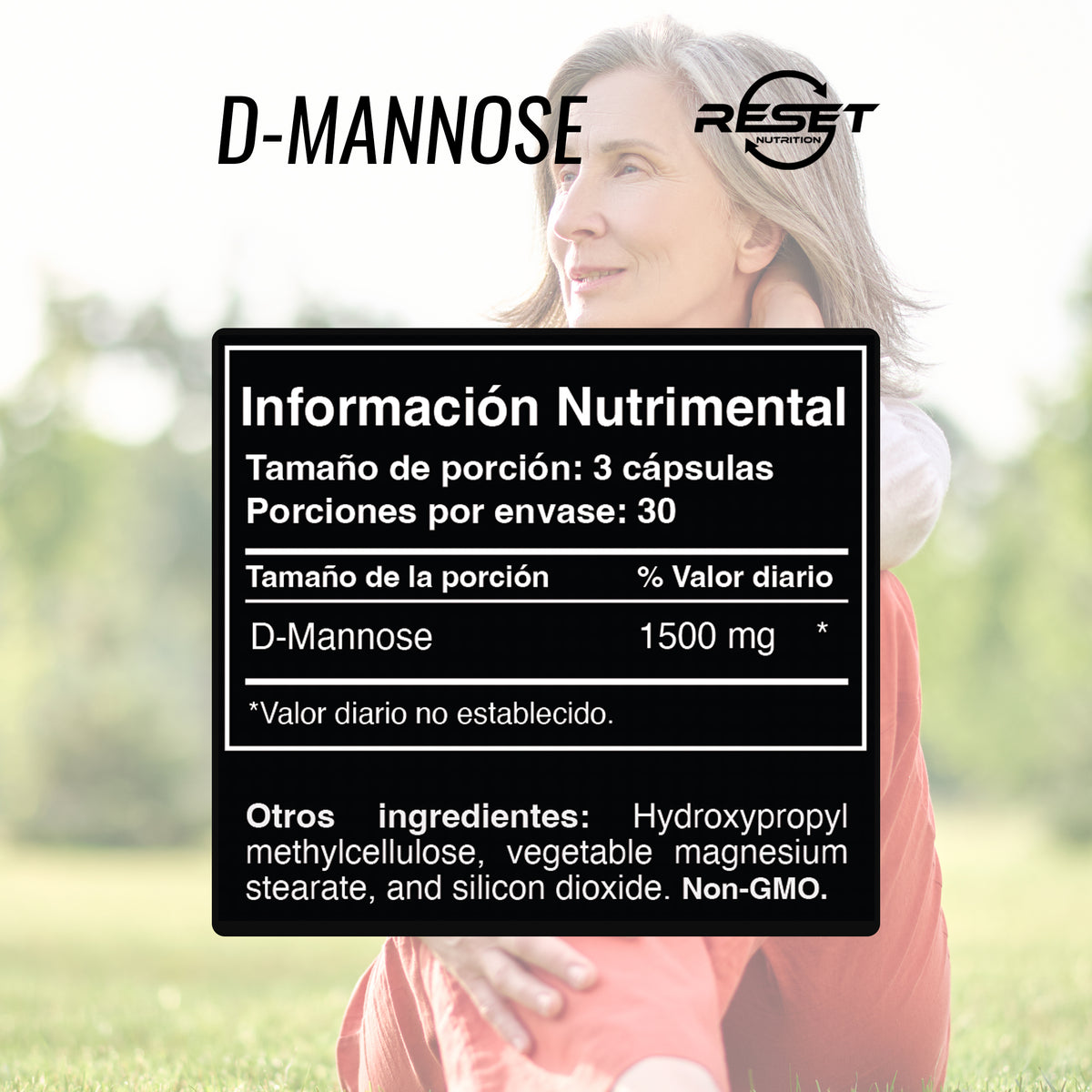 D-Manosa 1500 mg - 90 cápsulas con absorción óptima - previene y combate las infecciones urinarias